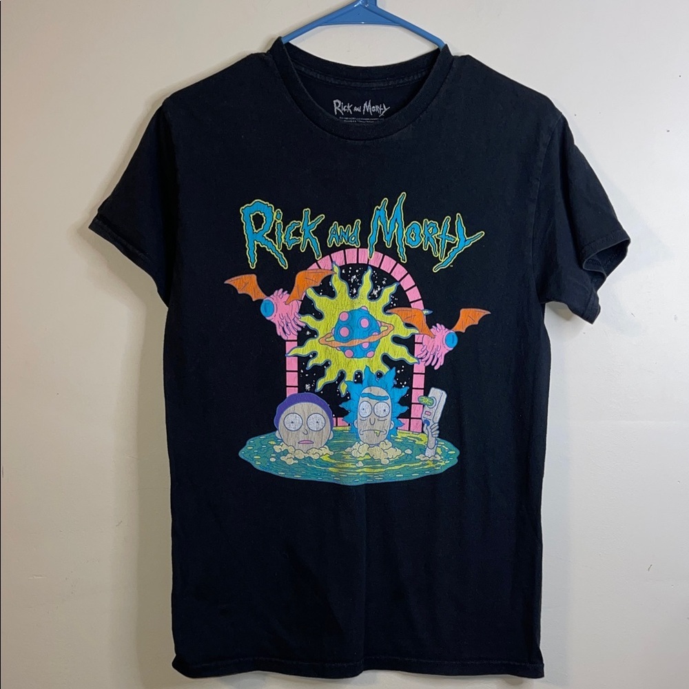 Cartoon Network Rick and Morty Black short sleeve Tee Men’s Small